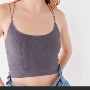 Urban Outfitters glitter grey seamless tank